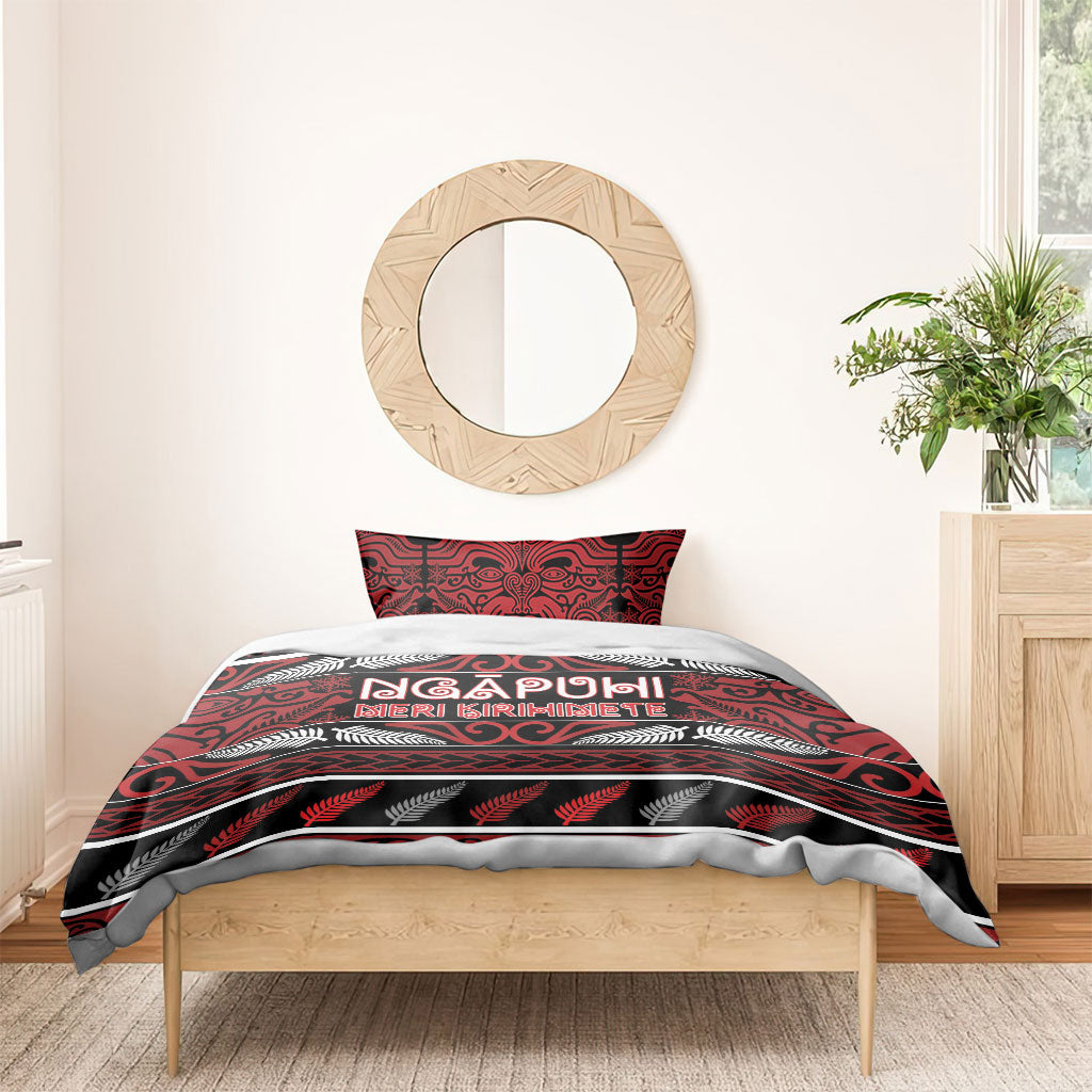 Ngapuhi Aotearoa Meri Kirihimete Bedding Set Maori Silver Fern Koru Tribal Pattern DT05 - Polynesian Pride