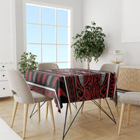 Ngapuhi Aotearoa Meri Kirihimete Tablecloth Maori Silver Fern Koru Tribal Pattern DT05 - Polynesian Pride