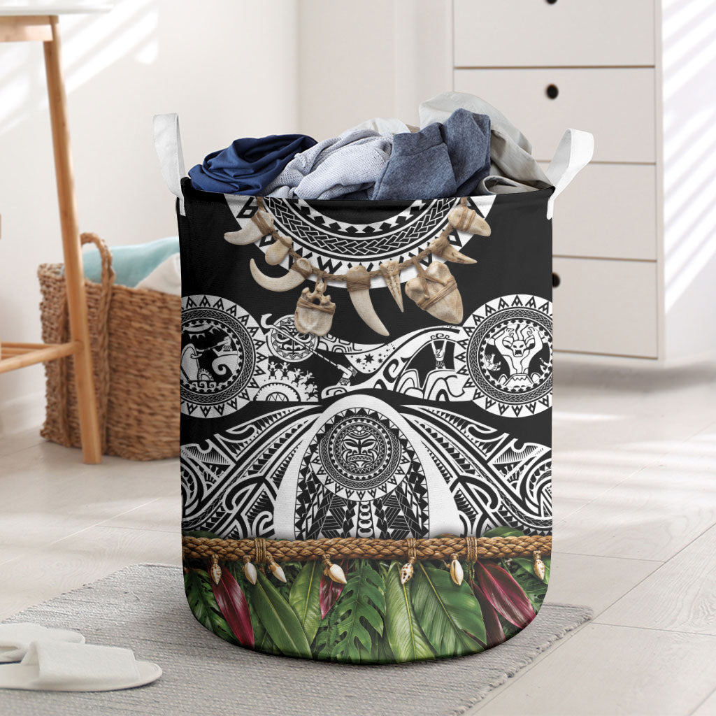 Polynesia Maui Black Tattoo Inspired Laundry Basket Tropical Leaf Skirt Costume