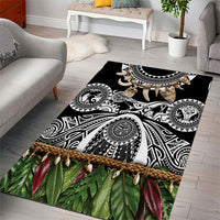 Polynesia Maui Black Tattoo Inspired Area Rug Tropical Leaf Skirt Costume DT05 - Polynesian Pride