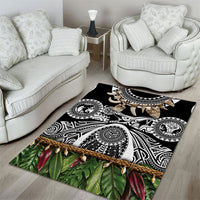 Polynesia Maui Black Tattoo Inspired Area Rug Tropical Leaf Skirt Costume DT05 - Polynesian Pride