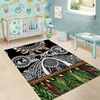 Polynesia Maui Black Tattoo Inspired Area Rug Tropical Leaf Skirt Costume DT05 - Polynesian Pride