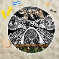 Polynesia Maui Black Tattoo Inspired Beach Blanket Tropical Leaf Skirt Costume DT05 One Size 150cm Black - Polynesian Pride