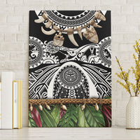 Polynesia Maui Black Tattoo Inspired Canvas Wall Art Tropical Leaf Skirt Costume DT05 Without Frame Black - Polynesian Pride