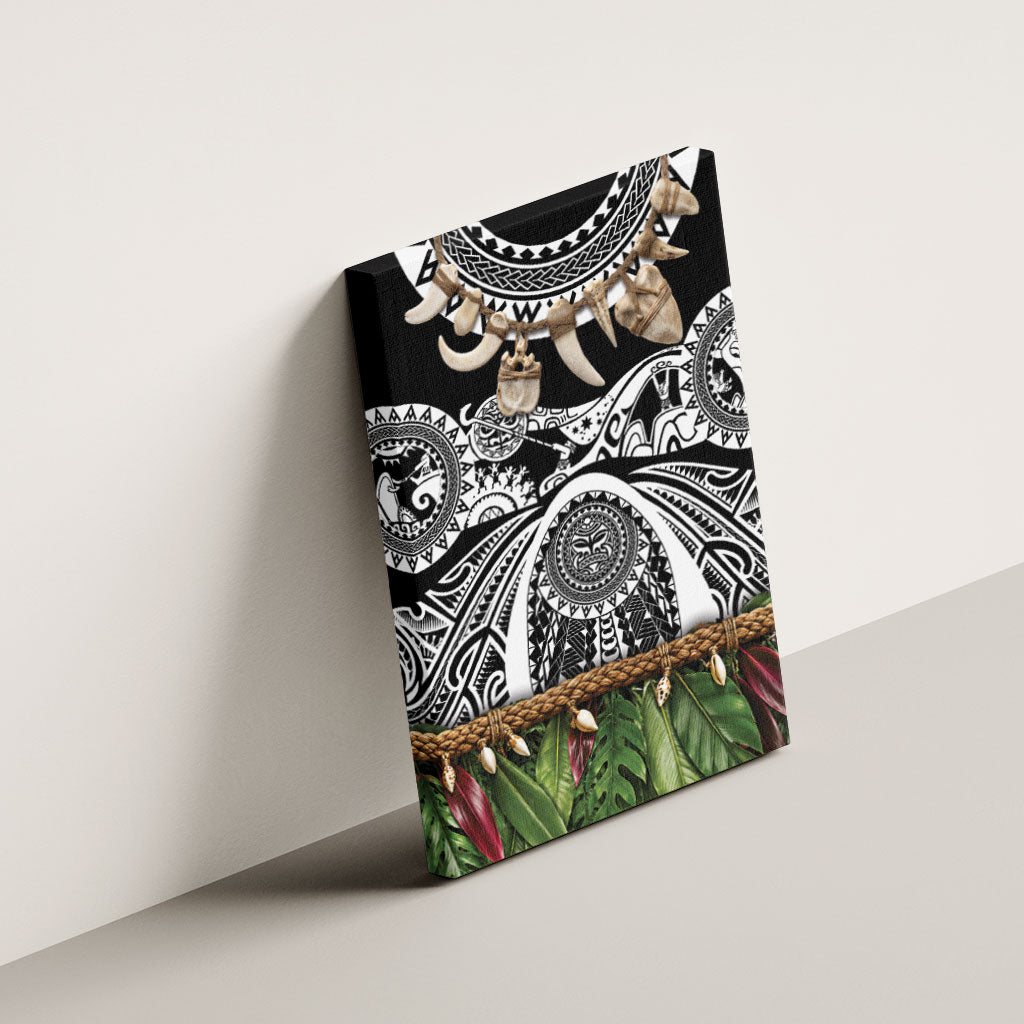 Polynesia Maui Black Tattoo Inspired Canvas Wall Art Tropical Leaf Skirt Costume DT05 - Polynesian Pride