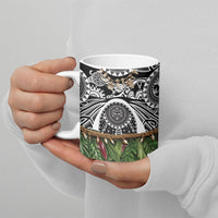 Polynesia Maui Black Tattoo Inspired Ceramic Mug Tropical Leaf Skirt Costume DT05 - Polynesian Pride