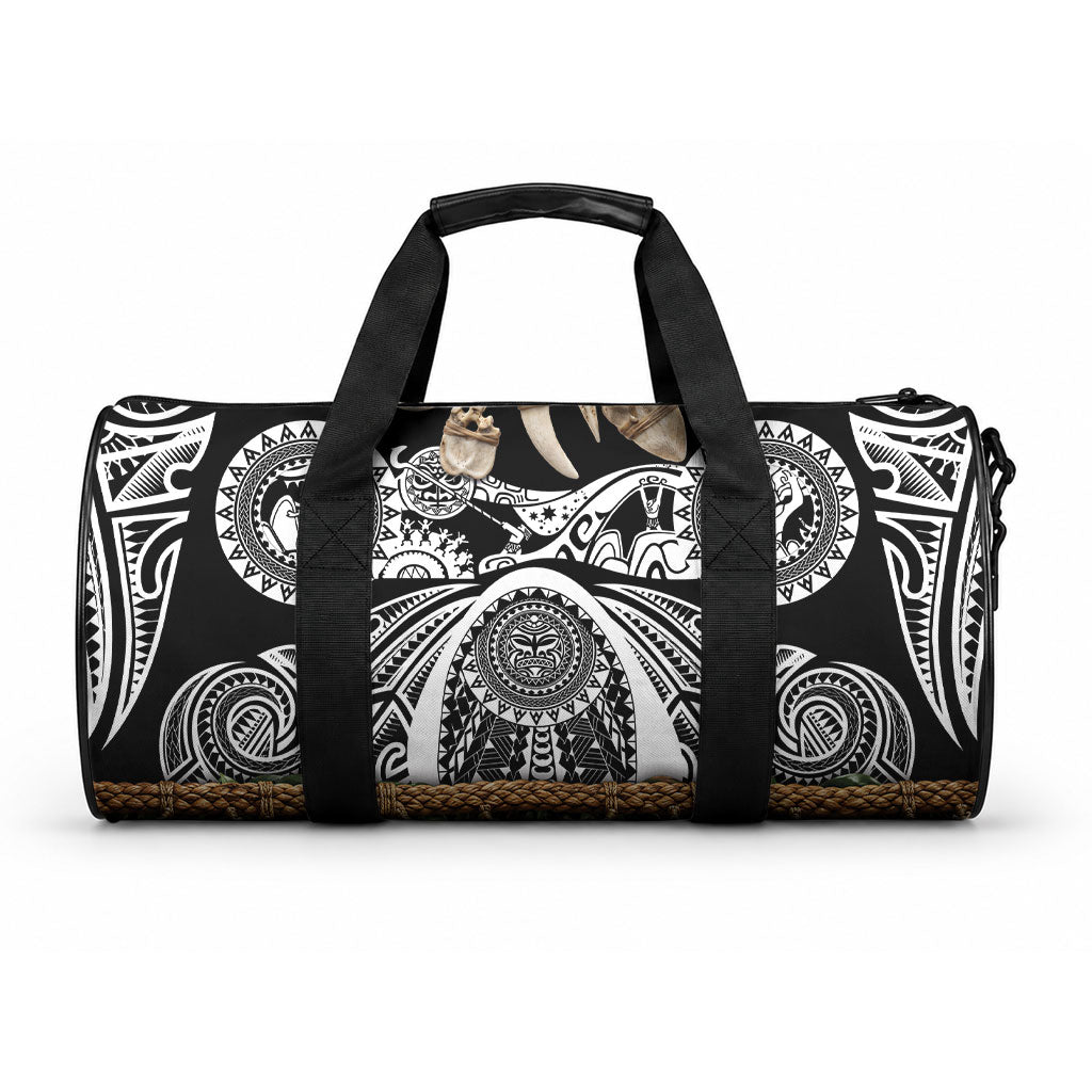 Polynesia Maui Black Tattoo Inspired Duffle Bag Tropical Leaf Skirt Costume