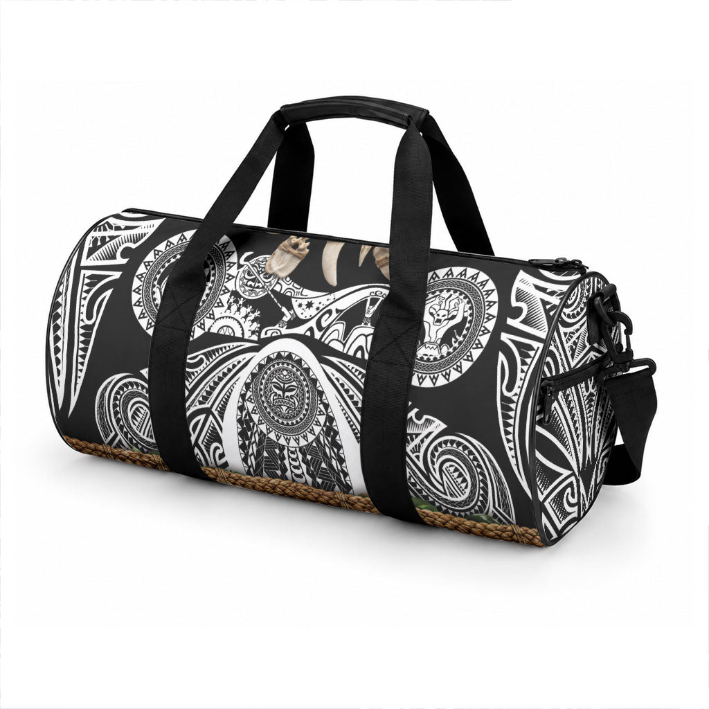 Polynesia Maui Black Tattoo Inspired Duffle Bag Tropical Leaf Skirt Costume