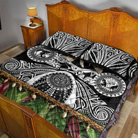 Polynesia Maui Black Tattoo Inspired Quilt Bed Set Tropical Leaf Skirt Costume DT05 - Polynesian Pride