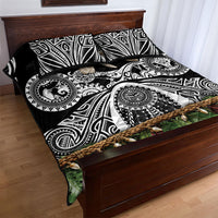 Polynesia Maui Black Tattoo Inspired Quilt Bed Set Tropical Leaf Skirt Costume DT05 - Polynesian Pride