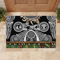 Polynesia Maui Black Tattoo Inspired Rubber Doormat Tropical Leaf Skirt Costume DT05 Black - Polynesian Pride