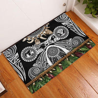 Polynesia Maui Black Tattoo Inspired Rubber Doormat Tropical Leaf Skirt Costume DT05 - Polynesian Pride