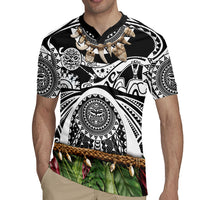 Polynesia Maui Black Tattoo Inspired Rugby Jersey Tropical Leaf Skirt Costume DT05 - Polynesian Pride