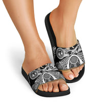 Polynesia Maui Black Tattoo Inspired Slide Sandals Tropical Leaf Skirt Costume