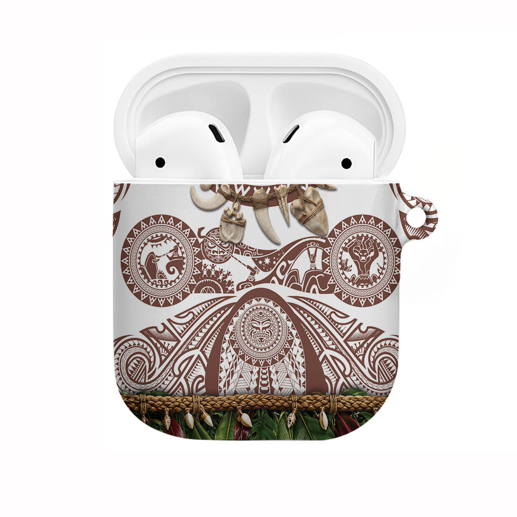 Polynesia Maui Umber Tattoo Inspired AirPods Case Tropical Leaf Skirt Costume