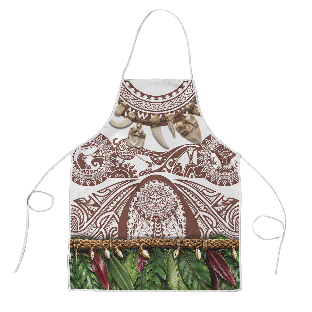 Polynesia Maui Umber Tattoo Inspired Apron Tropical Leaf Skirt Costume