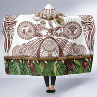 Polynesia Maui Umber Tattoo Inspired Hooded Blanket Tropical Leaf Skirt Costume DT05 One Size Brown - Polynesian Pride