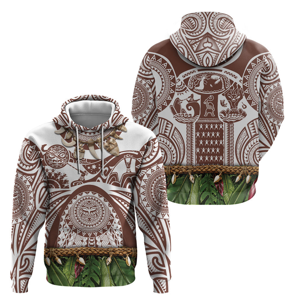 Polynesia Maui Umber Tattoo Inspired Hoodie Tropical Leaf Skirt Costume DT05 - Polynesian Pride