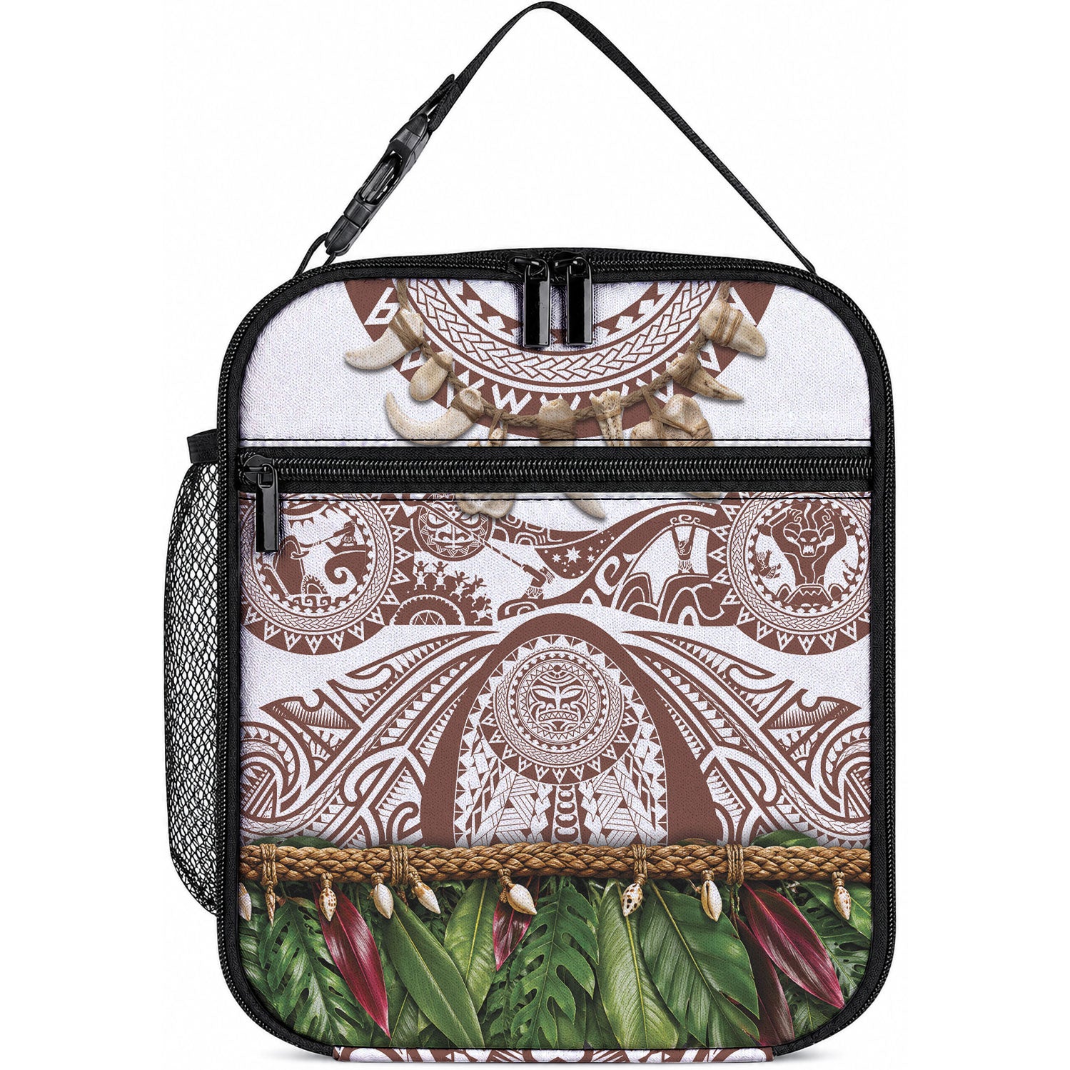 Polynesia Maui Umber Tattoo Inspired Lunch Bag Tropical Leaf Skirt Costume
