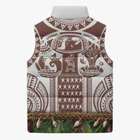 Polynesia Maui Umber Tattoo Inspired Sleeveless Puffer Jacket Tropical Leaf Skirt Costume DT05 - Polynesian Pride