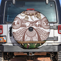 Polynesia Maui Umber Tattoo Inspired Spare Tire Cover Tropical Leaf Skirt Costume DT05 Brown - Polynesian Pride