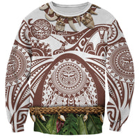 Polynesia Maui Umber Tattoo Inspired Sweatshirt Tropical Leaf Skirt Costume