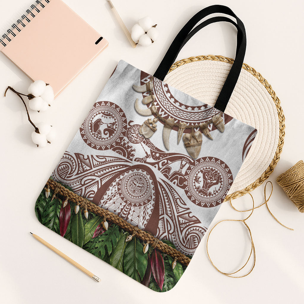 Polynesia Maui Umber Tattoo Inspired Tote Bag Tropical Leaf Skirt Costume