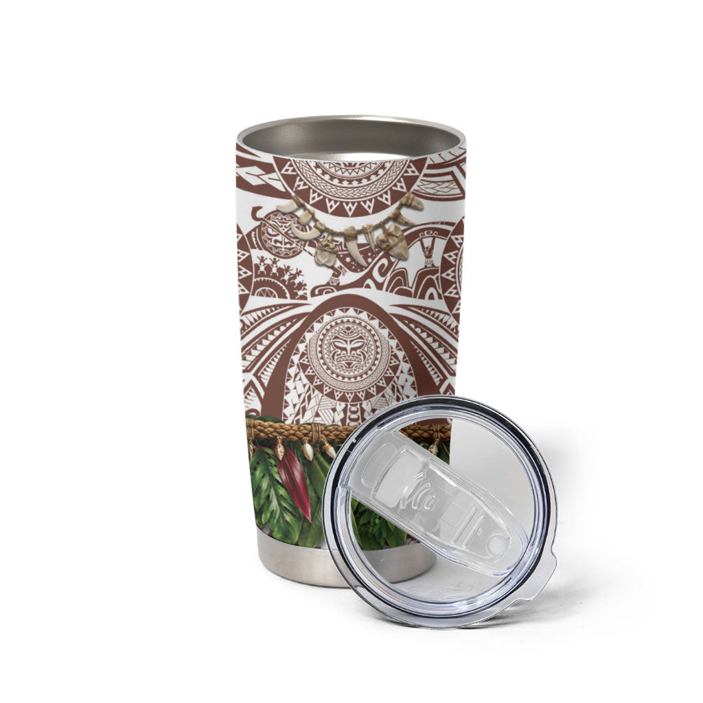 Polynesia Maui Umber Tattoo Inspired Tumbler Cup Tropical Leaf Skirt Costume DT05 - Polynesian Pride