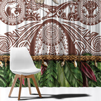 Polynesia Maui Umber Tattoo Inspired Window Curtain Tropical Leaf Skirt Costume DT05 - Polynesian Pride