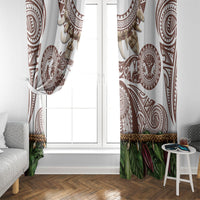 Polynesia Maui Umber Tattoo Inspired Window Curtain Tropical Leaf Skirt Costume DT05 - Polynesian Pride