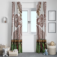 Polynesia Maui Umber Tattoo Inspired Window Curtain Tropical Leaf Skirt Costume DT05 - Polynesian Pride