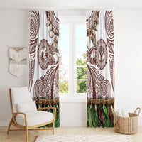 Polynesia Maui Umber Tattoo Inspired Window Curtain Tropical Leaf Skirt Costume DT05 - Polynesian Pride