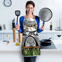Polynesia Maui White Tattoo Inspired Apron Tropical Leaf Skirt Costume