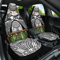 Polynesia Maui White Tattoo Inspired Car Seat Cover Tropical Leaf Skirt Costume DT05 One Size White - Polynesian Pride