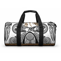 Polynesia Maui White Tattoo Inspired Duffle Bag Tropical Leaf Skirt Costume