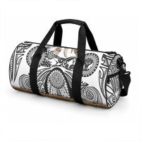 Polynesia Maui White Tattoo Inspired Duffle Bag Tropical Leaf Skirt Costume