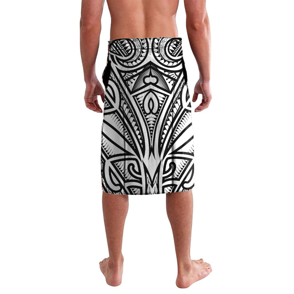 Polynesia Maui White Tattoo Inspired Lavalava Tropical Leaf Skirt Costume DT05 - Polynesian Pride