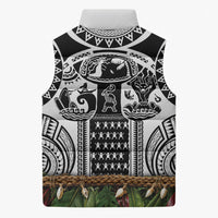 Polynesia Maui White Tattoo Inspired Sleeveless Puffer Jacket Tropical Leaf Skirt Costume DT05 - Polynesian Pride
