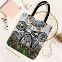 Polynesia Maui White Tattoo Inspired Tote Bag Tropical Leaf Skirt Costume