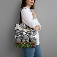 Polynesia Maui White Tattoo Inspired Tote Bag Tropical Leaf Skirt Costume