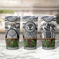 Polynesia Maui White Tattoo Inspired Tumbler Cup Tropical Leaf Skirt Costume DT05 - Polynesian Pride