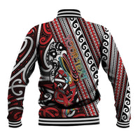 Personalised Maori Language Week Baseball Jacket Ake Ake Ake Tribal Patterns