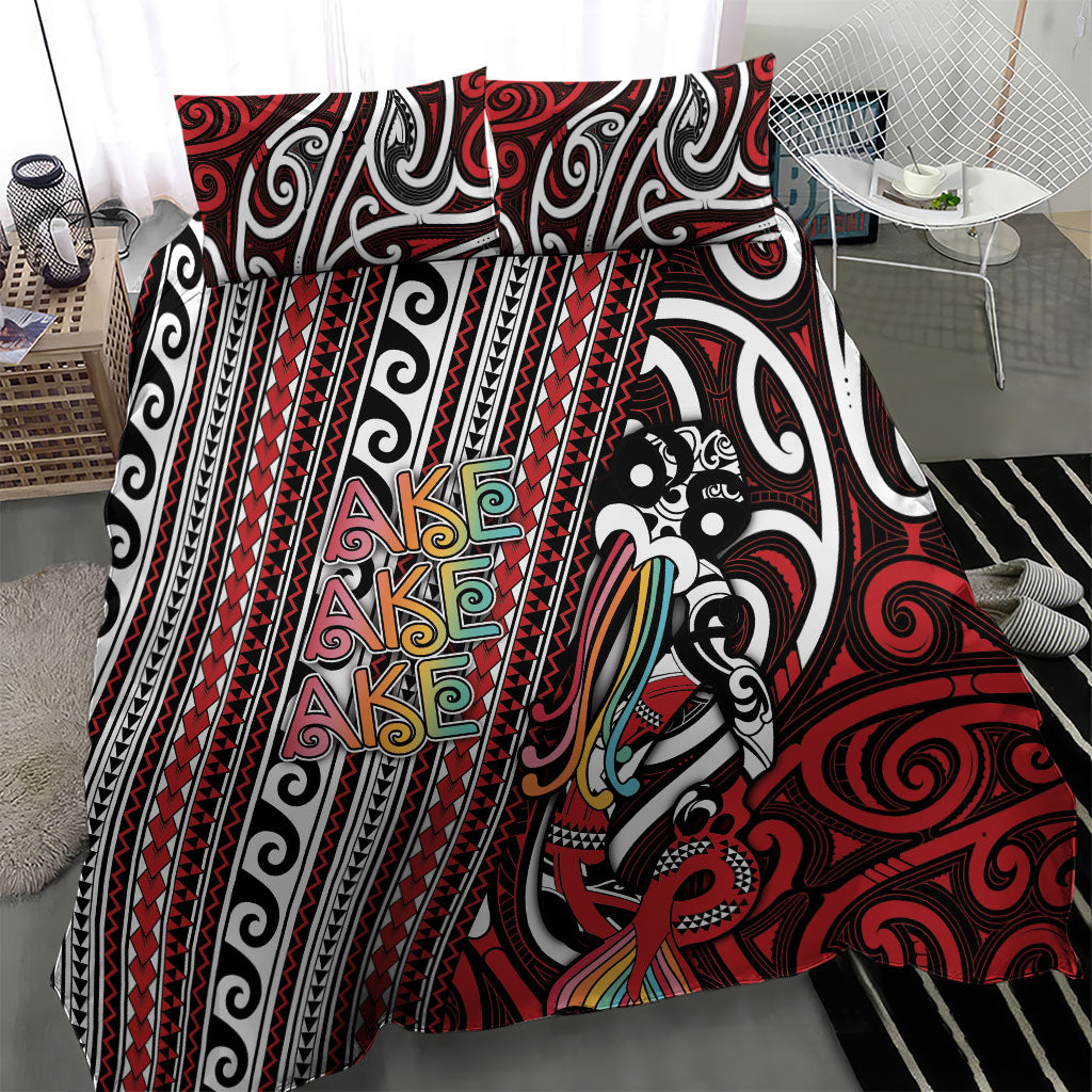 Maori Language Week Bedding Set Ake Ake Ake Tribal Patterns