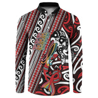 Personalised Maori Language Week Button Sweatshirt Ake Ake Ake Tribal Patterns