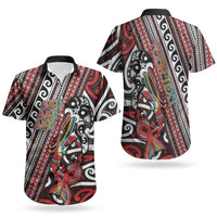 Personalised Maori Language Week Couples Matching Long Sleeve Bodycon Dress and Hawaiian Shirt Ake Ake Ake Tribal Patterns
