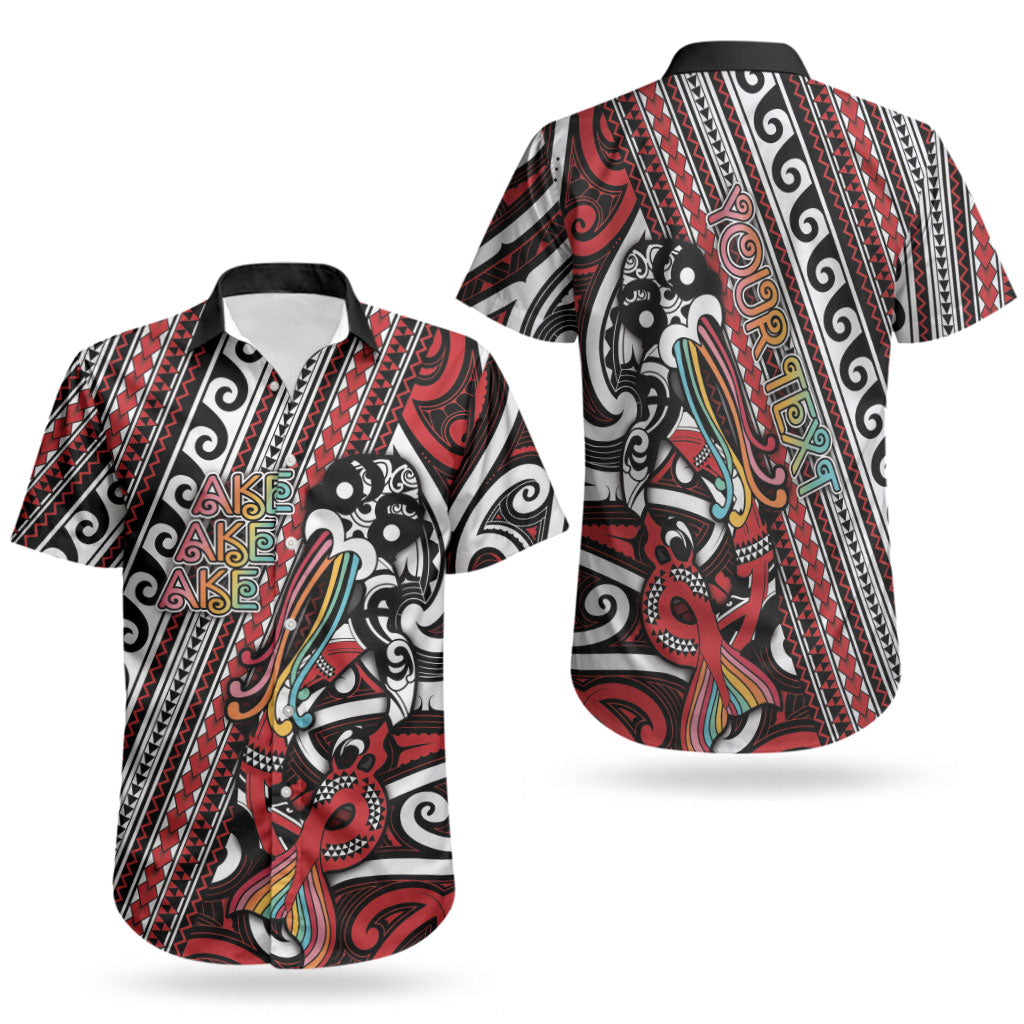 Personalised Maori Language Week Couples Matching Puletasi and Hawaiian Shirt Ake Ake Ake Tribal Patterns