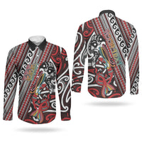 Personalised Maori Language Week Couples Matching Summer Maxi Dress and Long Sleeve Button Shirt Ake Ake Ake Tribal Patterns