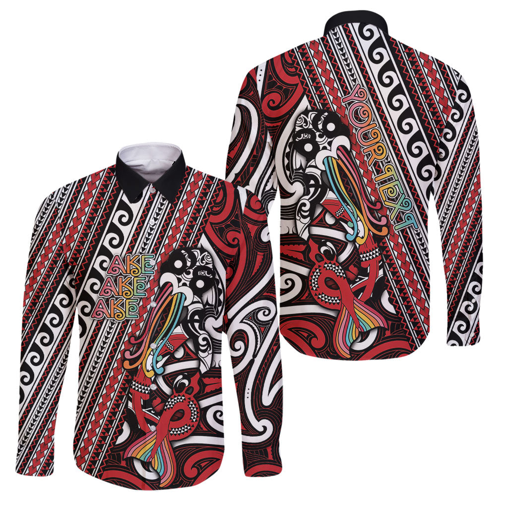 Personalised Maori Language Week Family Matching Off The Shoulder Long Sleeve Dress and Hawaiian Shirt Ake Ake Ake Tribal Patterns
