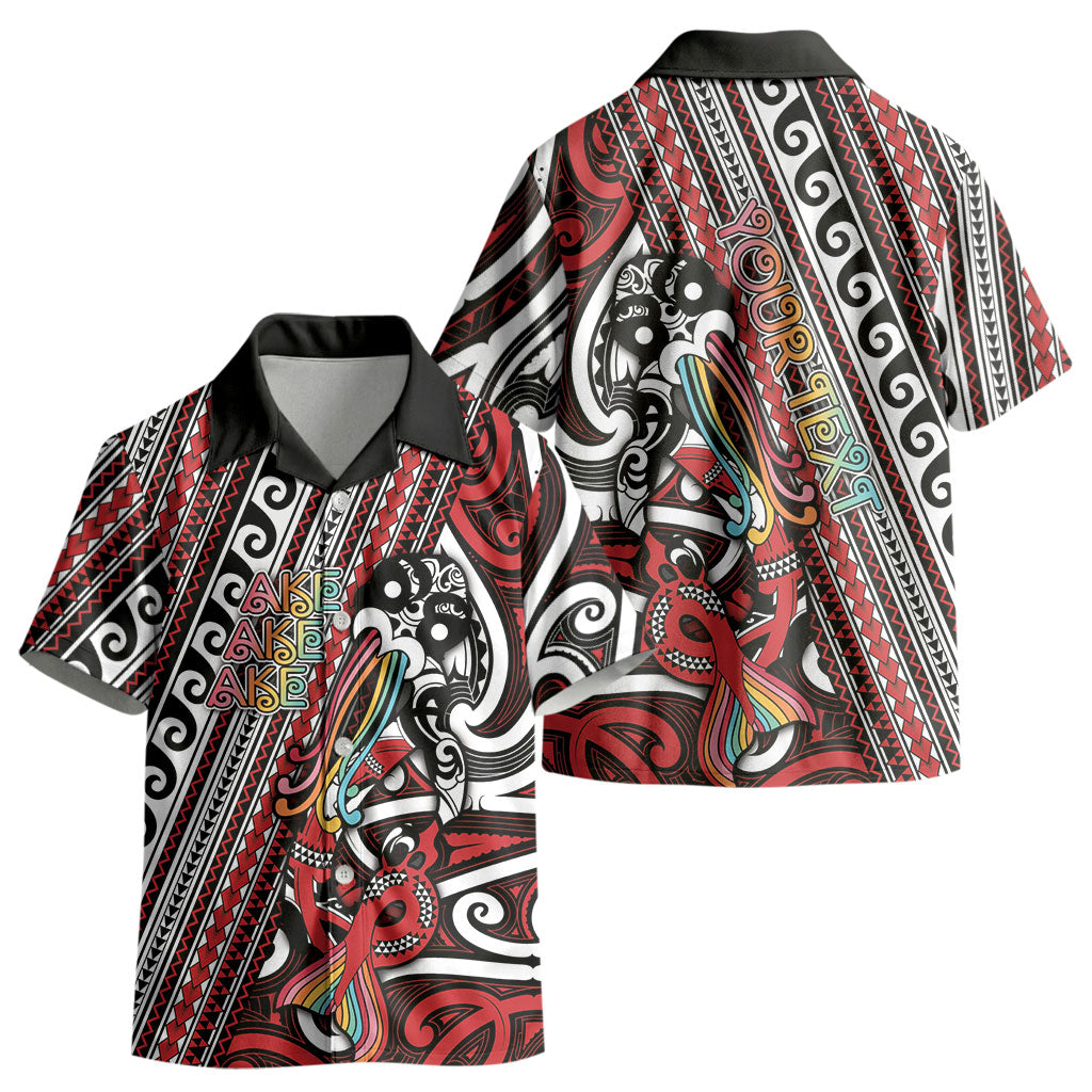 Personalised Maori Language Week Kid Hawaiian Shirt Ake Ake Ake Tribal Patterns
