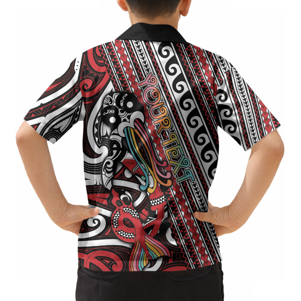 Personalised Maori Language Week Kid Hawaiian Shirt Ake Ake Ake Tribal Patterns